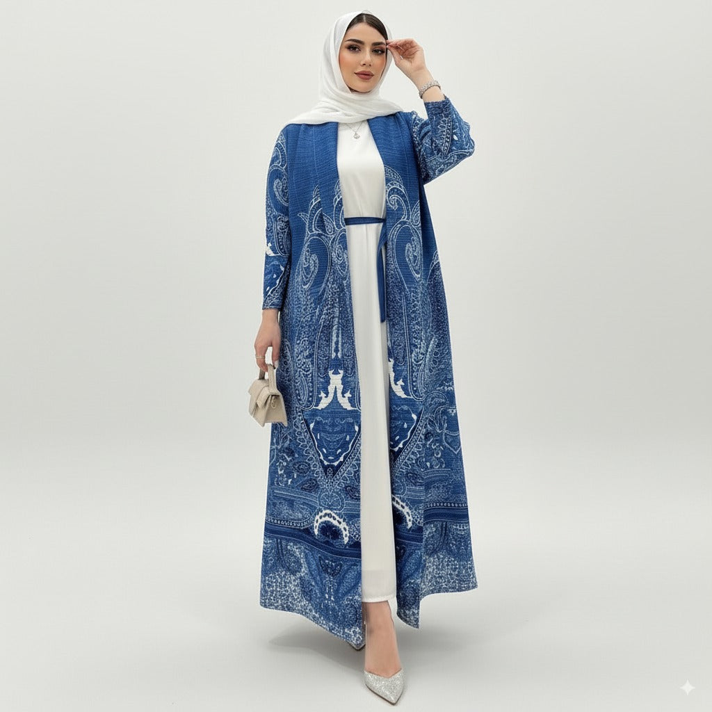 عباية كارديغان المطرزة بطبعات عصرية